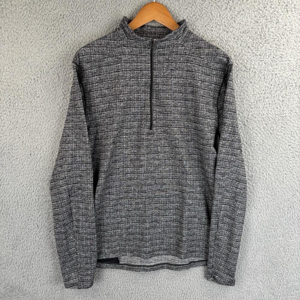 Lululemon Surge Warm 1/2 Zip Pullover Men's Large Silver Heathered Mercury